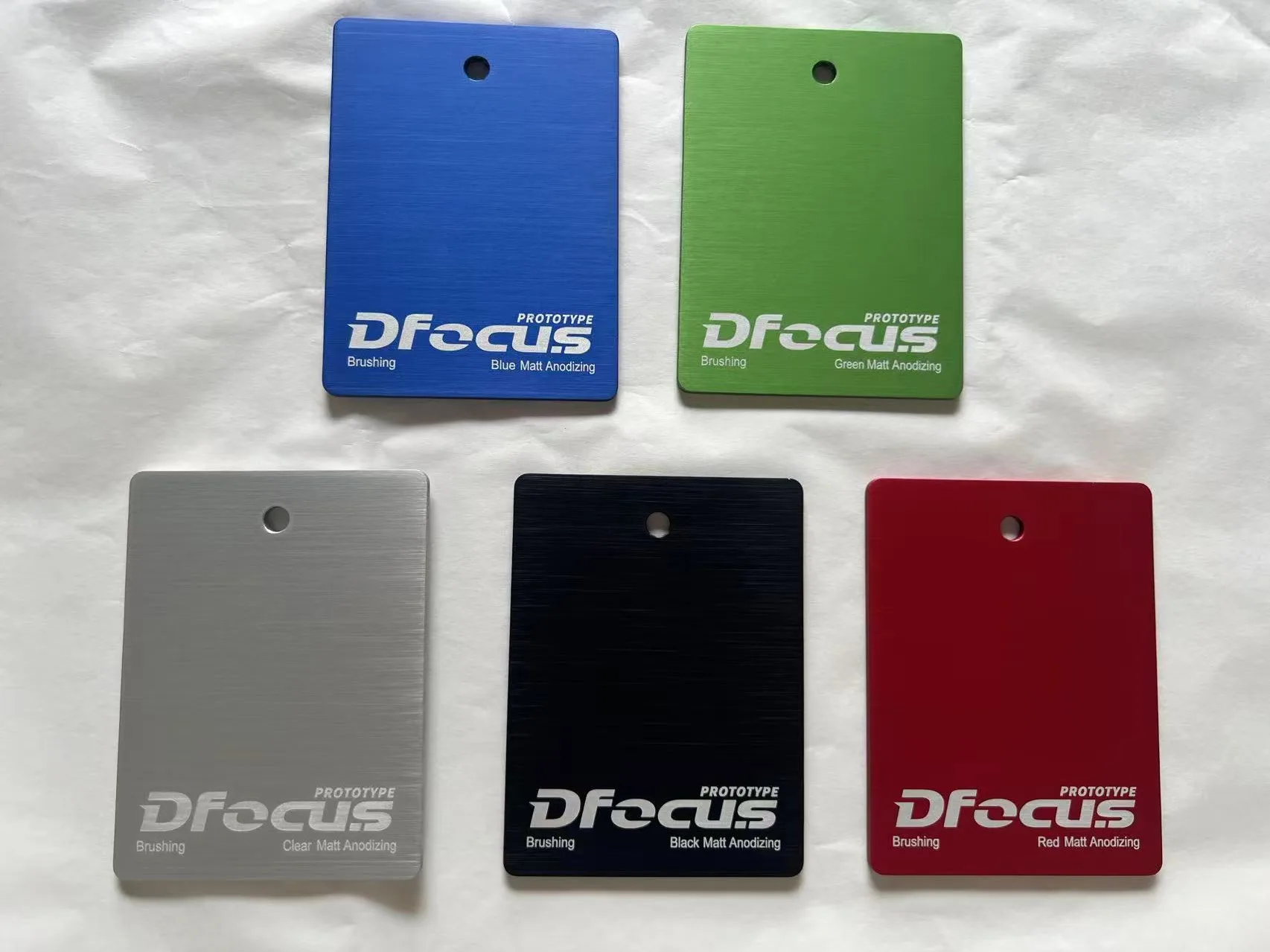 DFocus anodized aluminum color sample plates