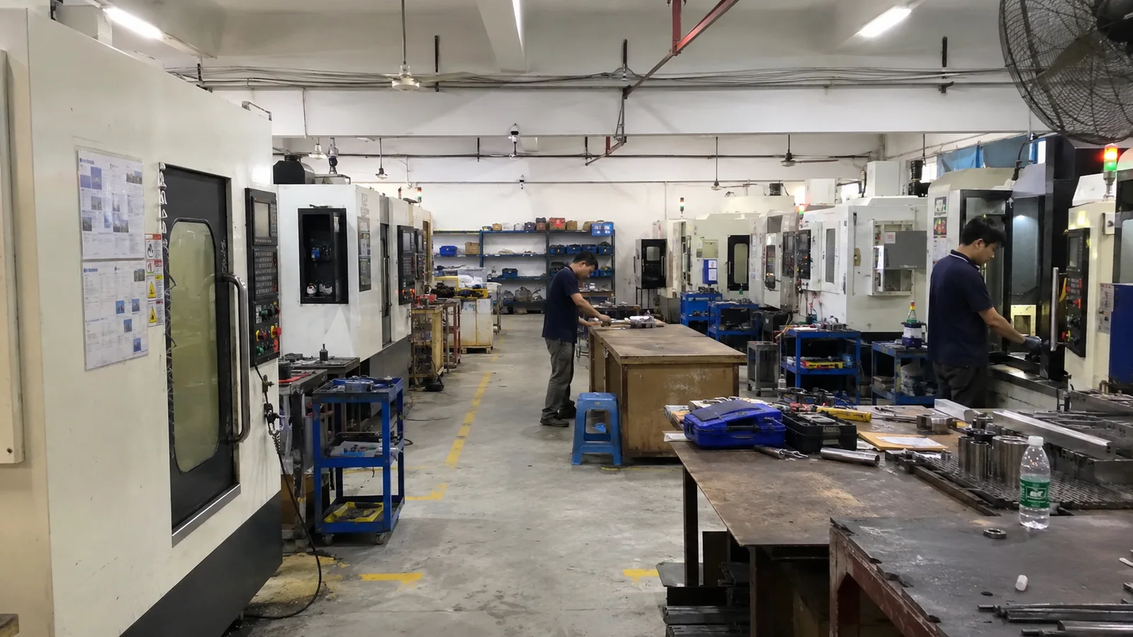 DFocus CNC workshop floor for prototype machining review
